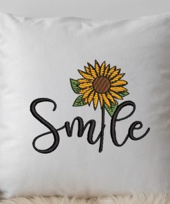 Smile Sunflower Embroidery Design