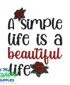 Simple Beautiful Life 59  Embroidery Design