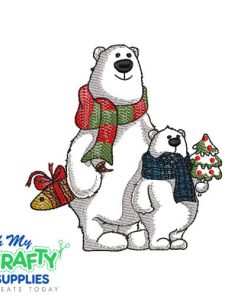 Sketch Bears 1011 Embroidery Design