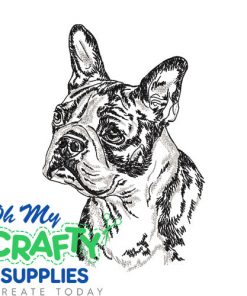 Sketch Boston Terrier 28 Embroidery Design