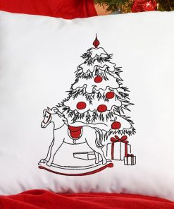 Sketch Christmas Tree Horse 2020 Embroidery Design
