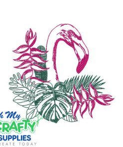 Sketch Flamingo 121 Embroidery Design