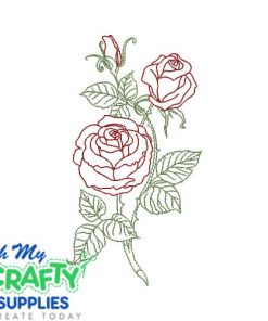 Sketch Roses 1128 Embroidery Design
