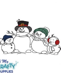 Sketch Snow Family 1220 Embroidery Design