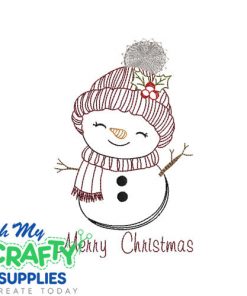 Sketch Snowman 117 Embroidery Design