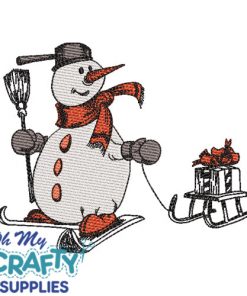 Sketch Snowman 92721 Embroidery Design