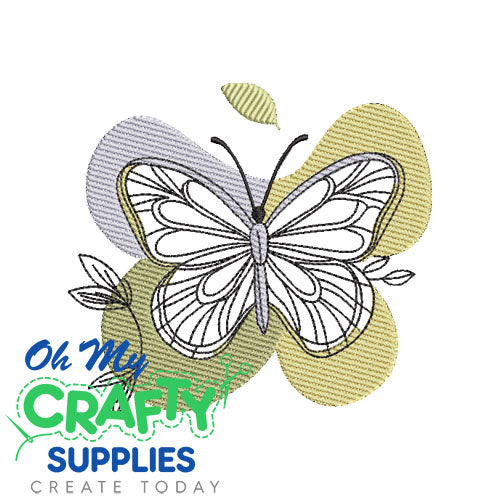 Sketch Spring Butterfly 25 Embroidery Design