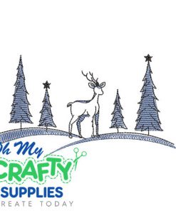 Sketch Winter Deer 119 Embroidery Design