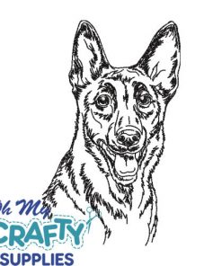 Sketch shepherd Embroidery Design