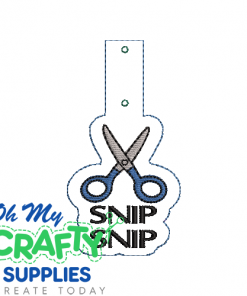 Snip Snip Key Fob Embroidery Design (KFC)