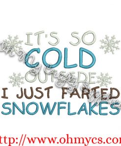 Snowflake Farts Embroidery Design