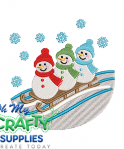 Snowman Trio Embroidery Design