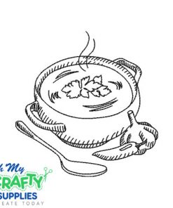 Soup Bowl Sketch 912 Embroidery Design