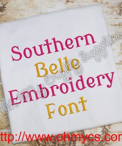 Southern Belle Embroidery Font (BX Included)