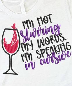 Speaking Cursive Embroidery Design