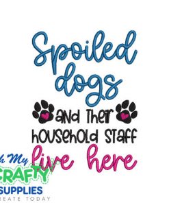 Spoiled Dogs 12423 Embroidery Design