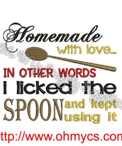 Homemade With Love Embroidery Design