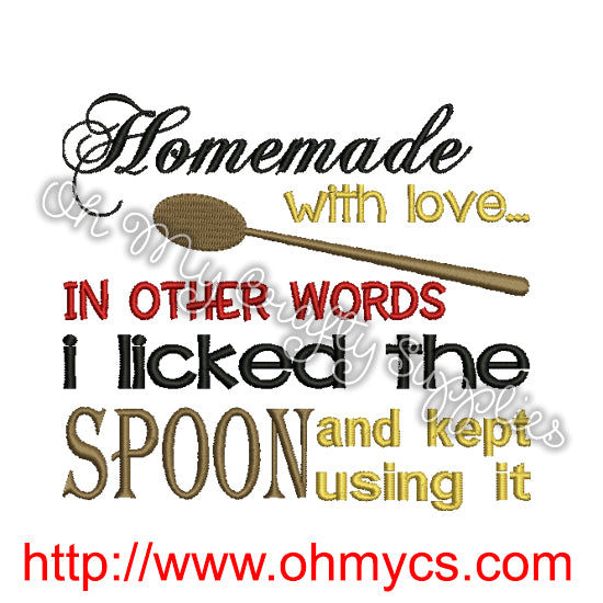 Homemade With Love Embroidery Design