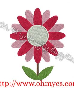 Spring Flower Solid Stitch Embroidery Design