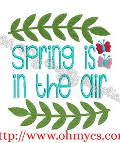 Spring is in the air Embroidery Design