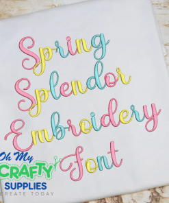 Spring Splendor Embroidery Font (BX Included) (FL)