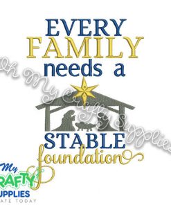 Stable Family Embroidery Design