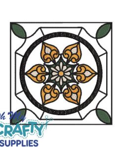 Stain Glass Floral Pattern 630 Embroidery Design