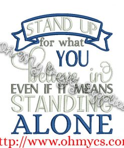 Stand up Embroidery Design