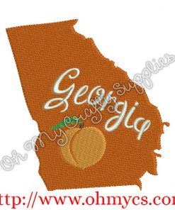 State of Georgia Embroidery Design
