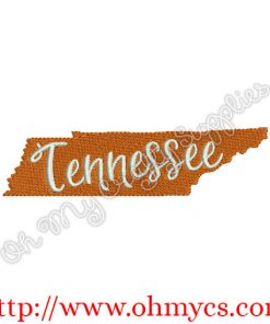 State of Tennessee Embroidery Design
