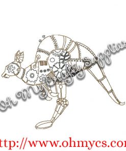 Steam Punk Kangaroo Embroidery Design