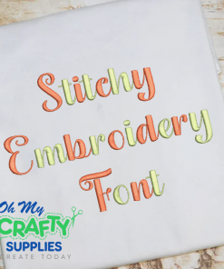 Stitchy Embroidery Font (BX Included) (FM)