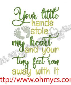 Stole my Heart Embroidery Design