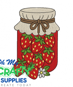 Strawberry Jar Embroidery Design