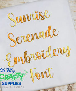 Sunrise Serenade Embroidery Font (BX Included)