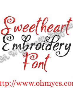 Sweetheart Embroidery Font (BX Included)