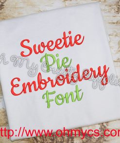 Sweetie Pie Embroidery Font (BX included)