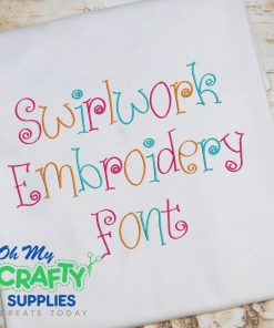 Swirlwork Embroidery Font (BX Included) (FL)