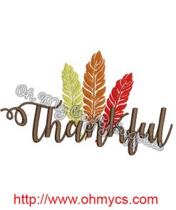 Thankful Embroidery Design