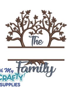 The Blank Family Tree Embroidery Design