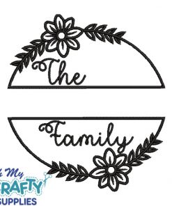 Floral Family Name 1223 Embroidery Design