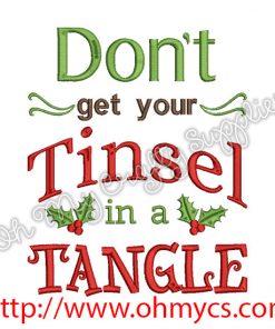 Don't get your Tinsel in a Tangle Embroidery Design