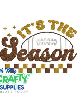 It's the Season Football Embroidery Design