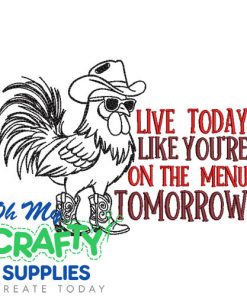 Tomorrow's Menu Embroidery Design
