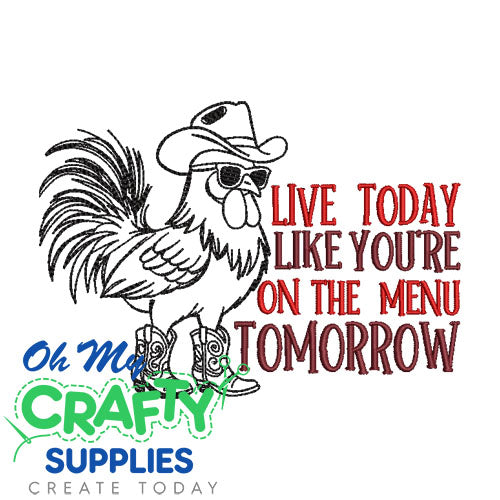 Tomorrow's Menu Embroidery Design