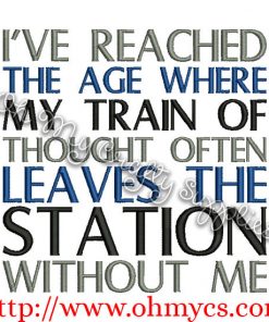 Train of Thought Embroidery Design