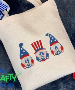 USA Gnomes Embroidery Design