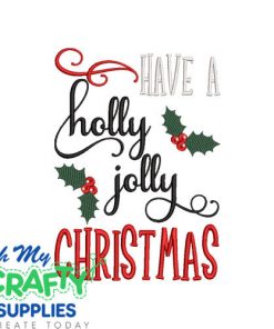 Holly Jolly Christmas 2020 Embroidery Design