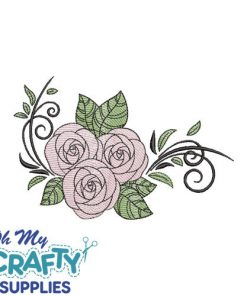 Vine Rose 42422 Embroidery Design