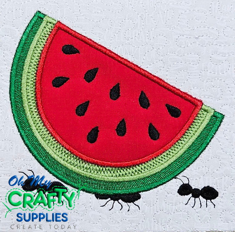 Watermelon Ant Applique Embroidery Design
